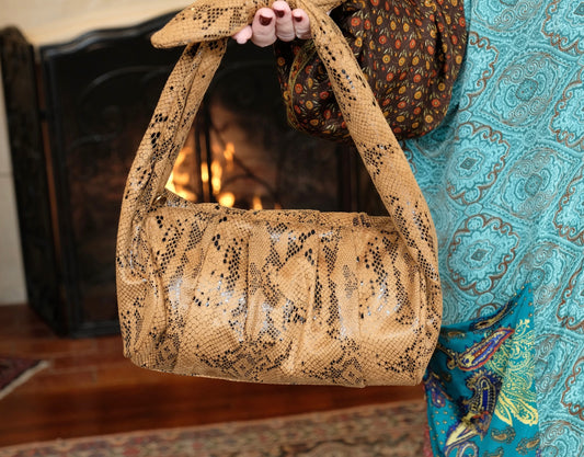 Tatum Bag in Tawny Snake