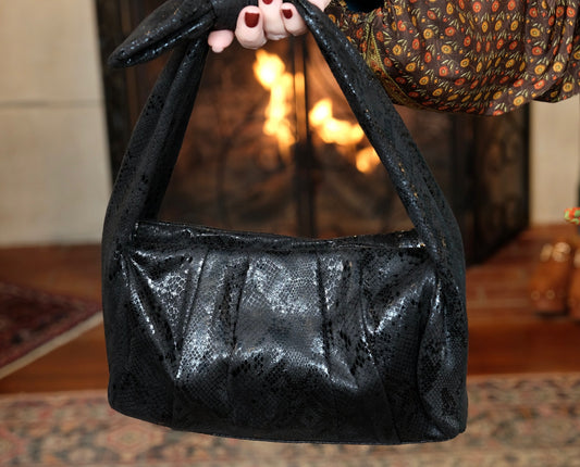 Tatum Bag in Black 'Snake'