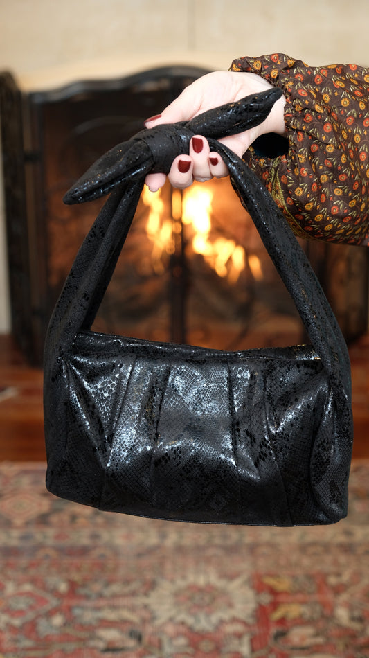 Tatum Bag in Black 'Snake'