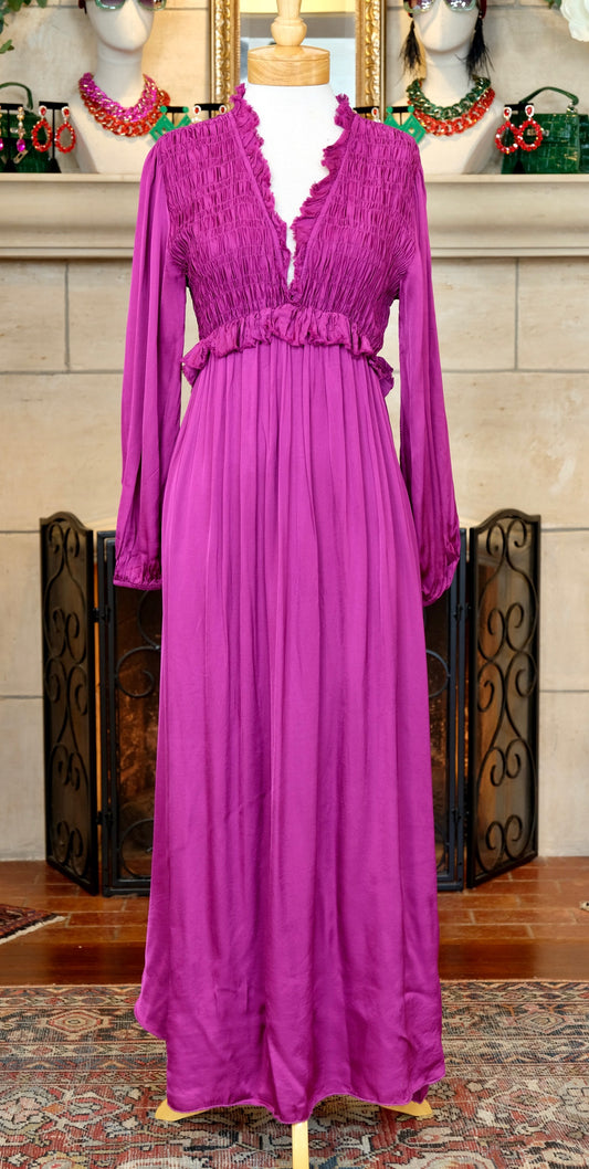 Gigli Dress in French Fuchsia