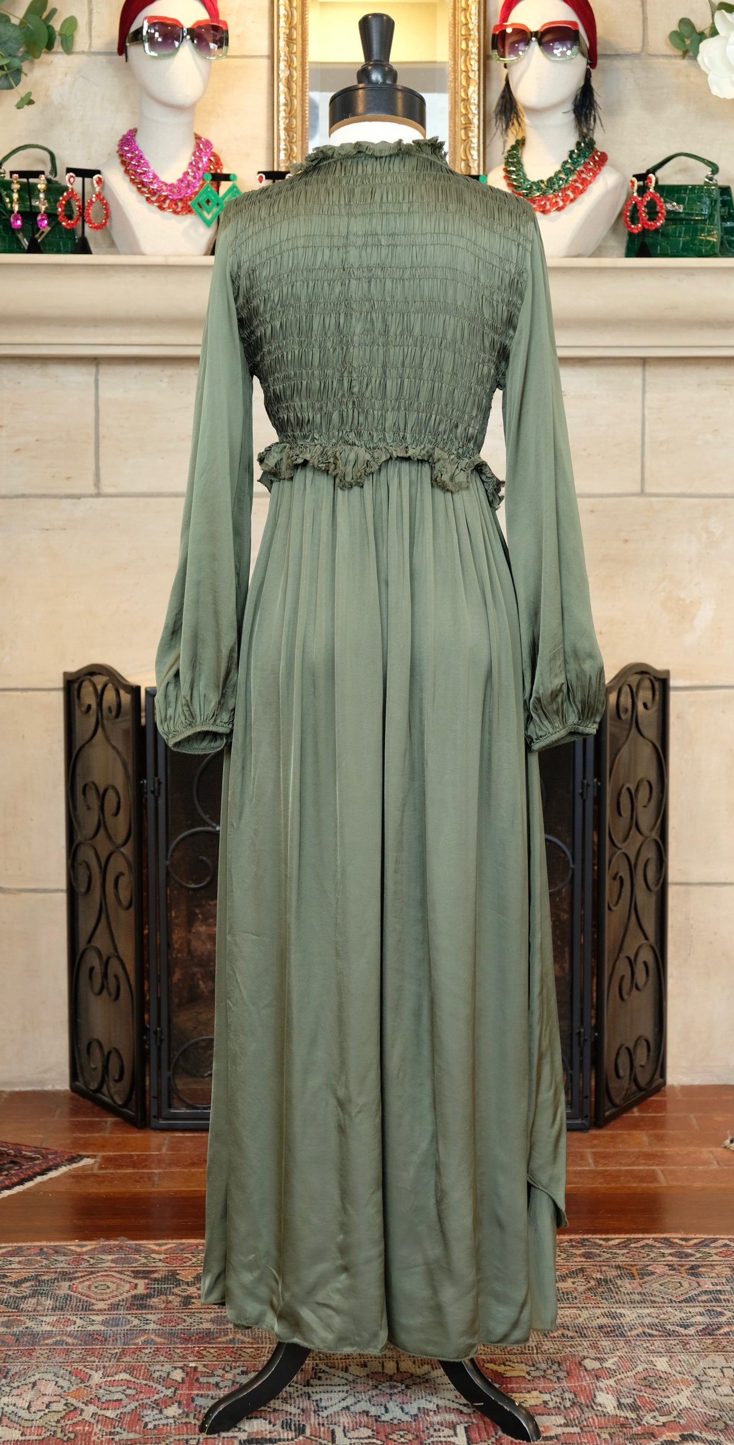 Gigli Dress in Olive