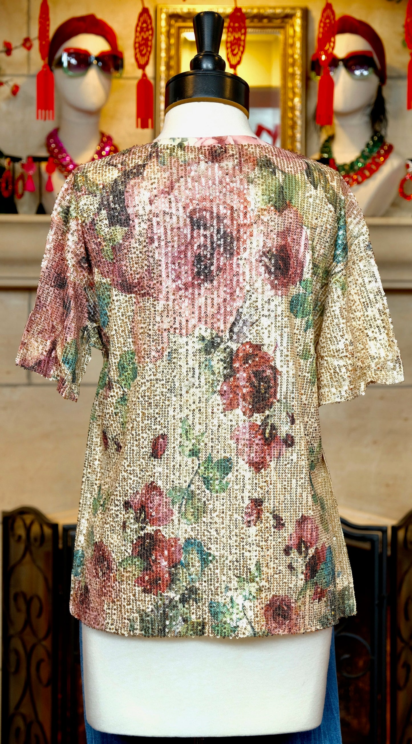 Sequin Rose Garden Tee