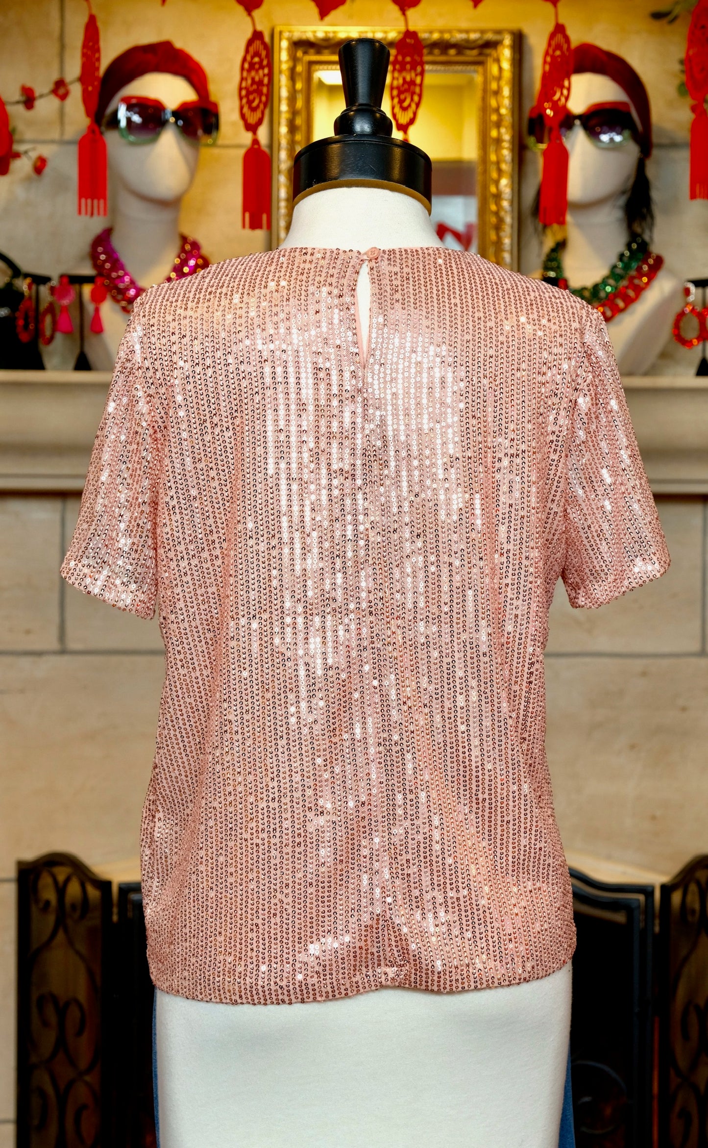 Pink Star Sequin Tee