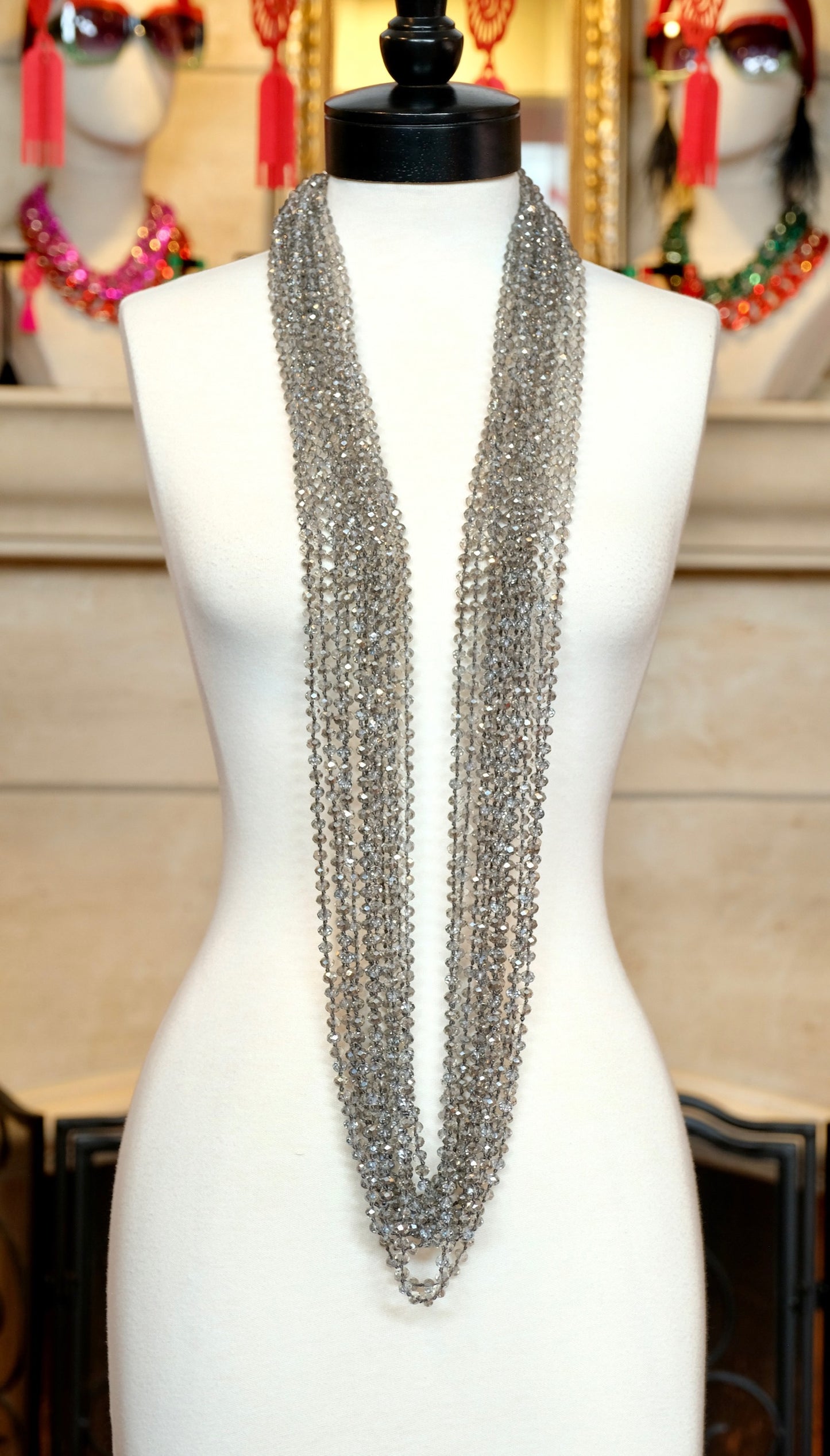 luxe necklace
long necklace
crystal strand
chateau bel age
all accessories