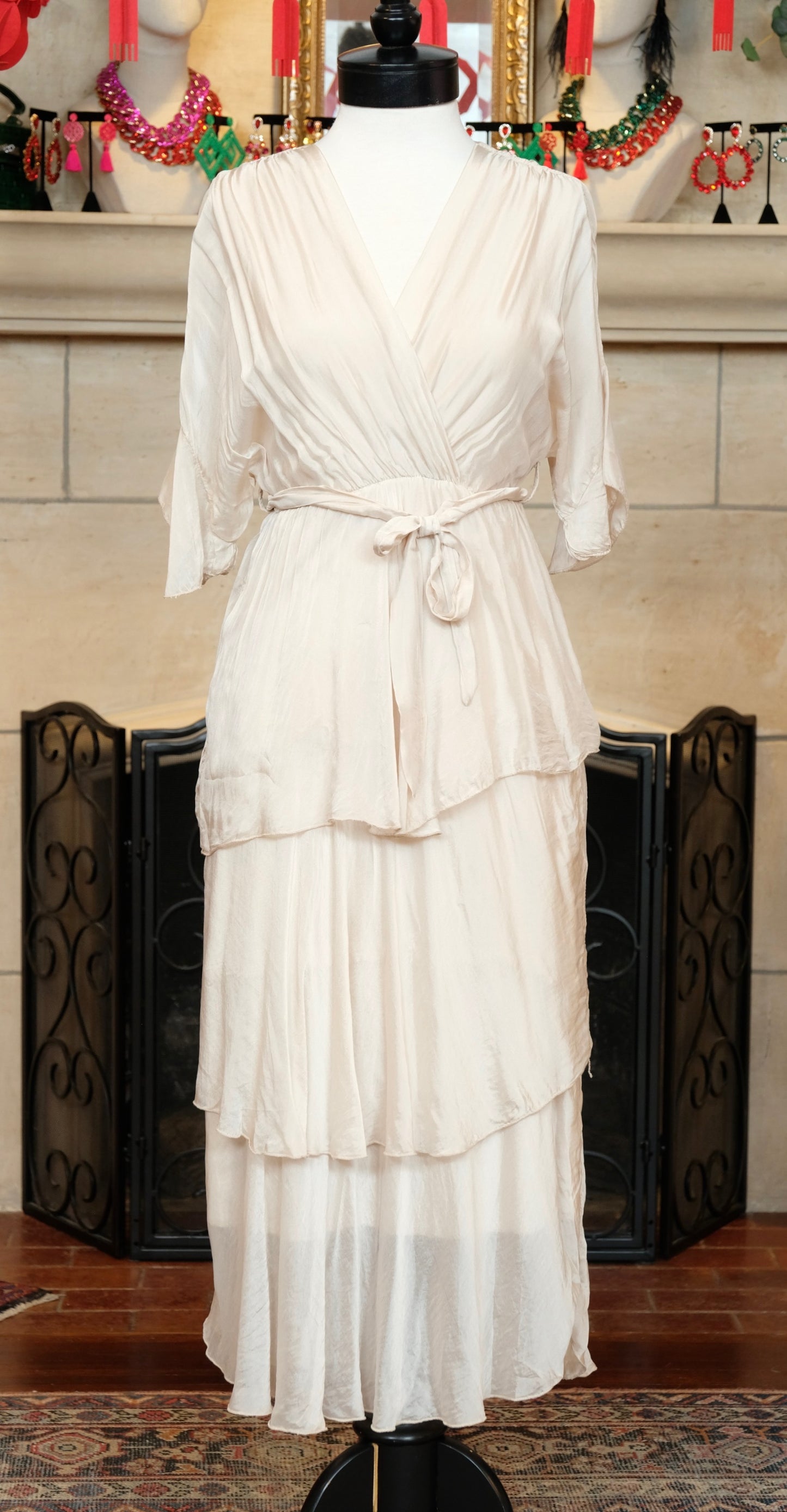 Chloe Dress in Antique Ivory