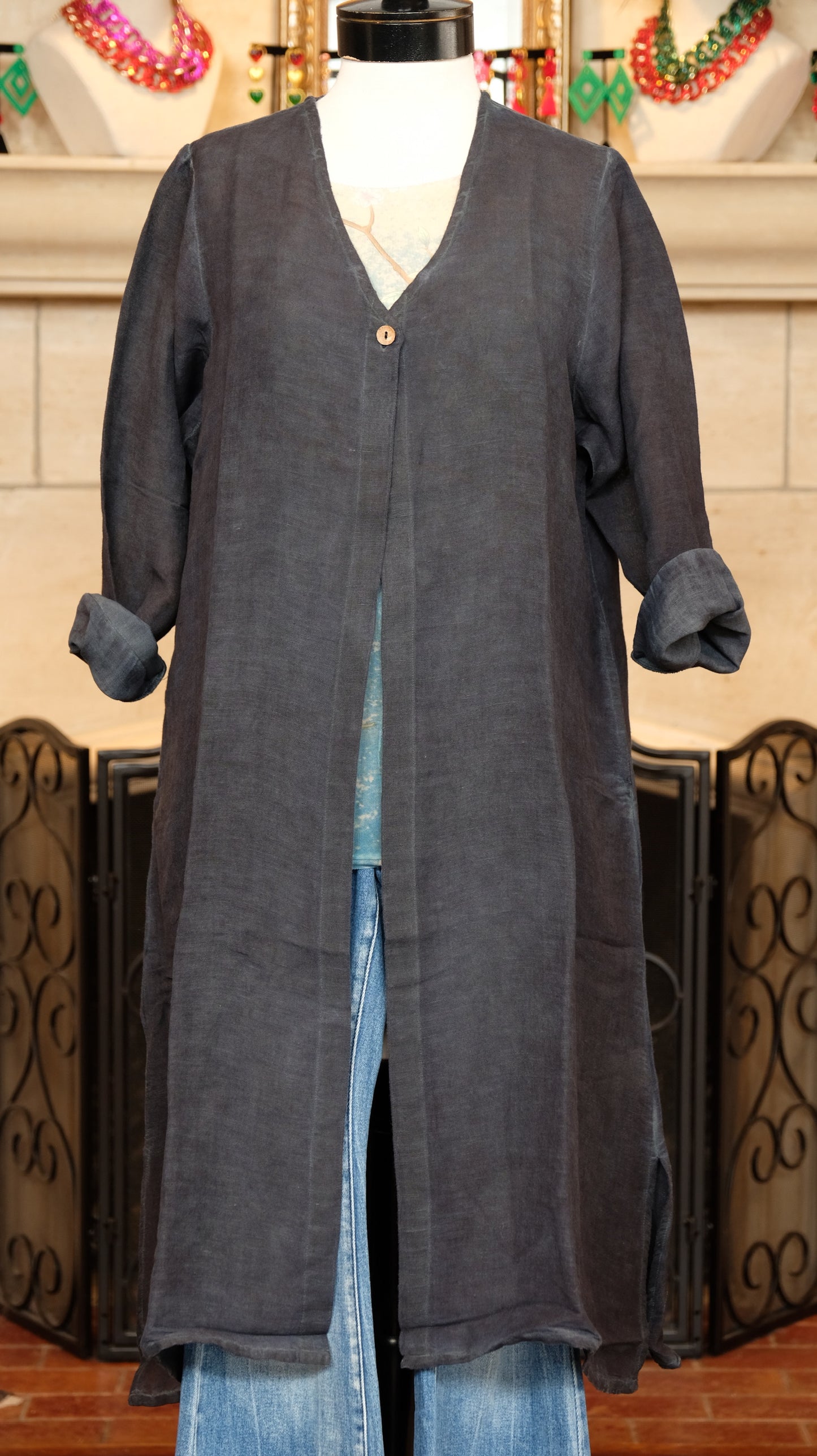 Journey Duster in Deep Indigo