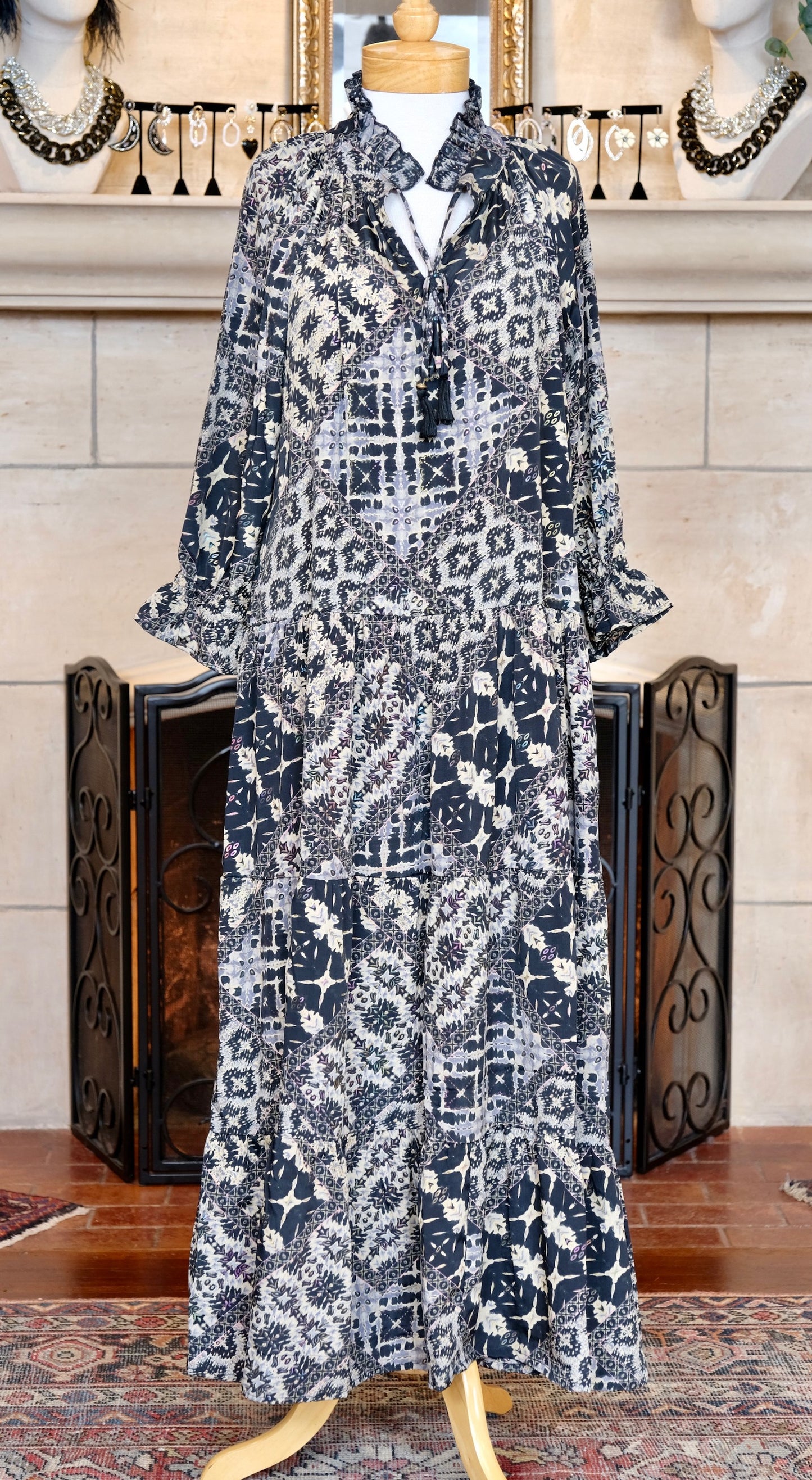 The Shelby Maxi Dress in Suki Batik