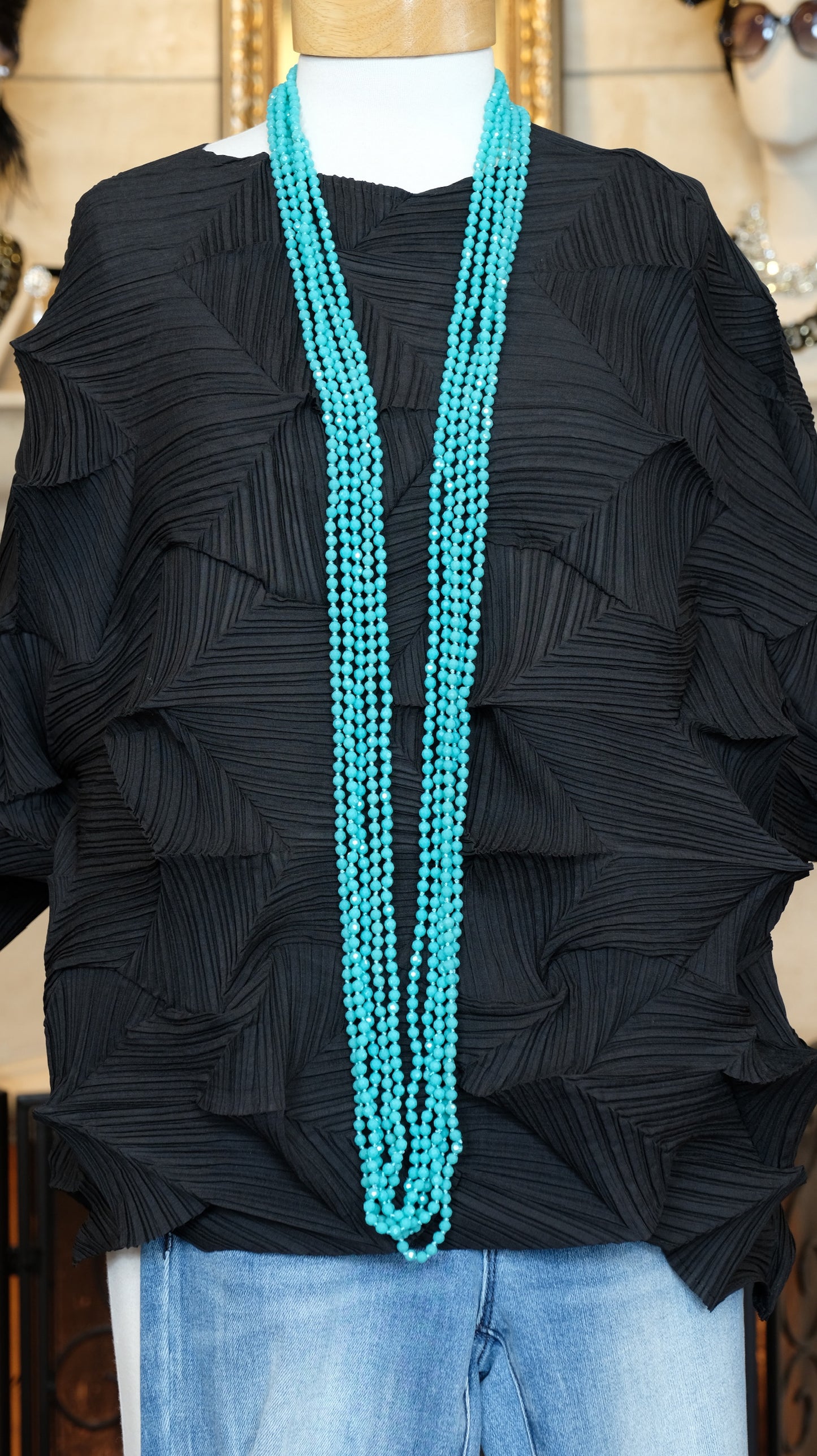 Turquoise Petite Crystal Strand