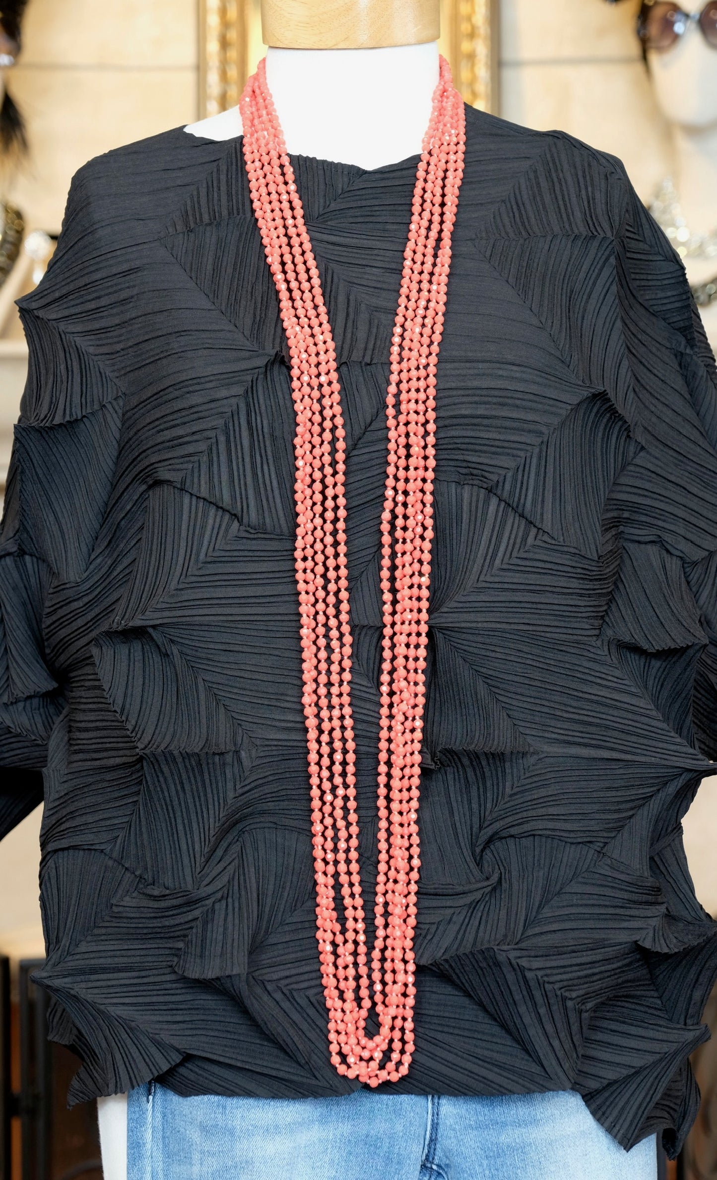 Coral Petite Crystal Strand
