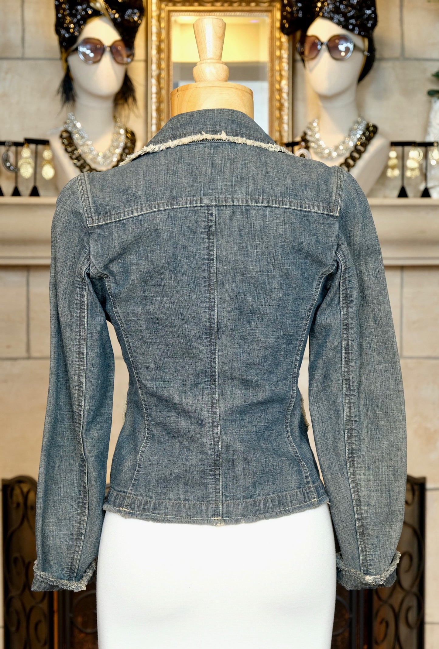 Cop.Copine Denim Flower Jacket