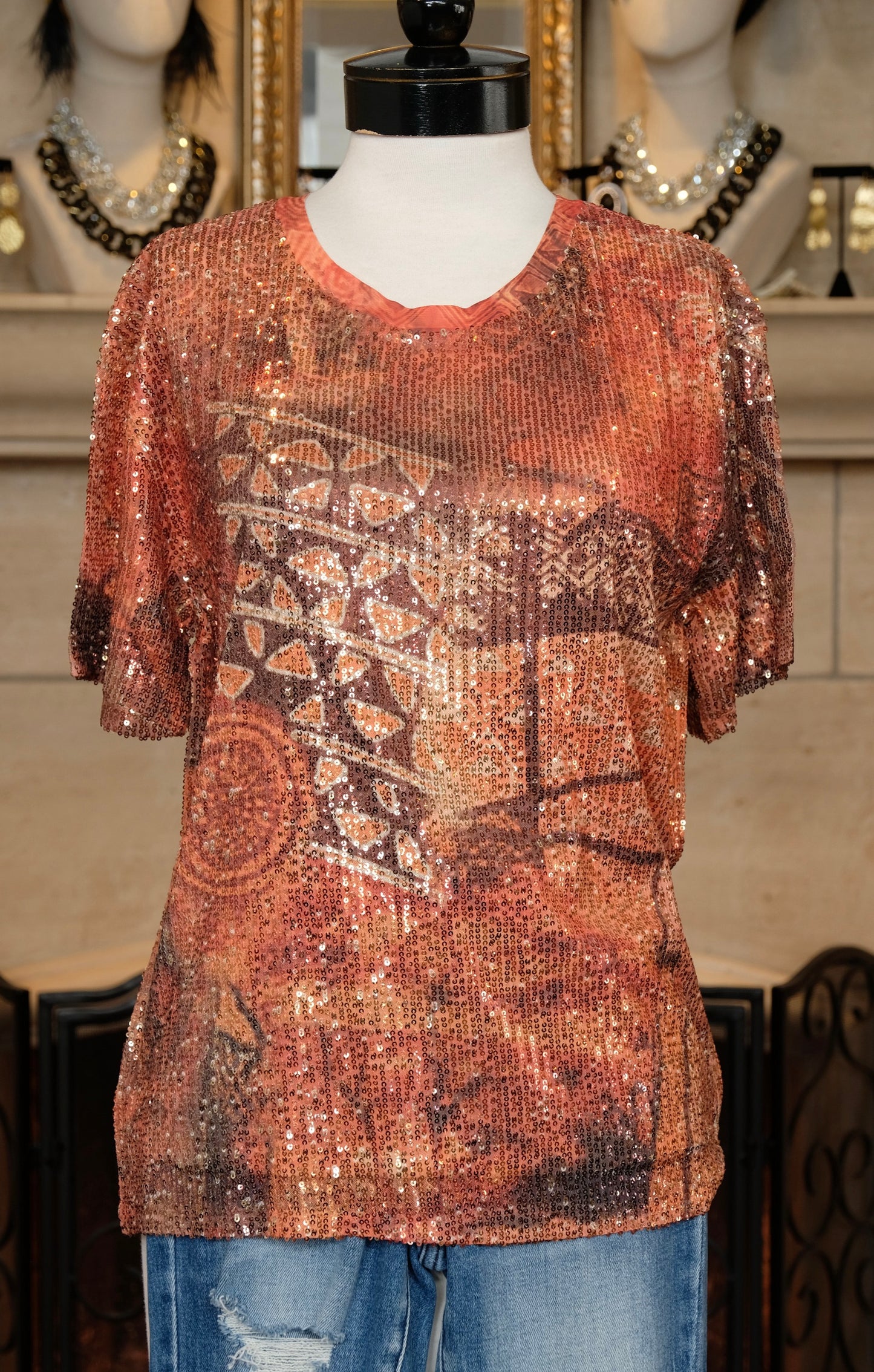 Safari Sunset Sequin Tee