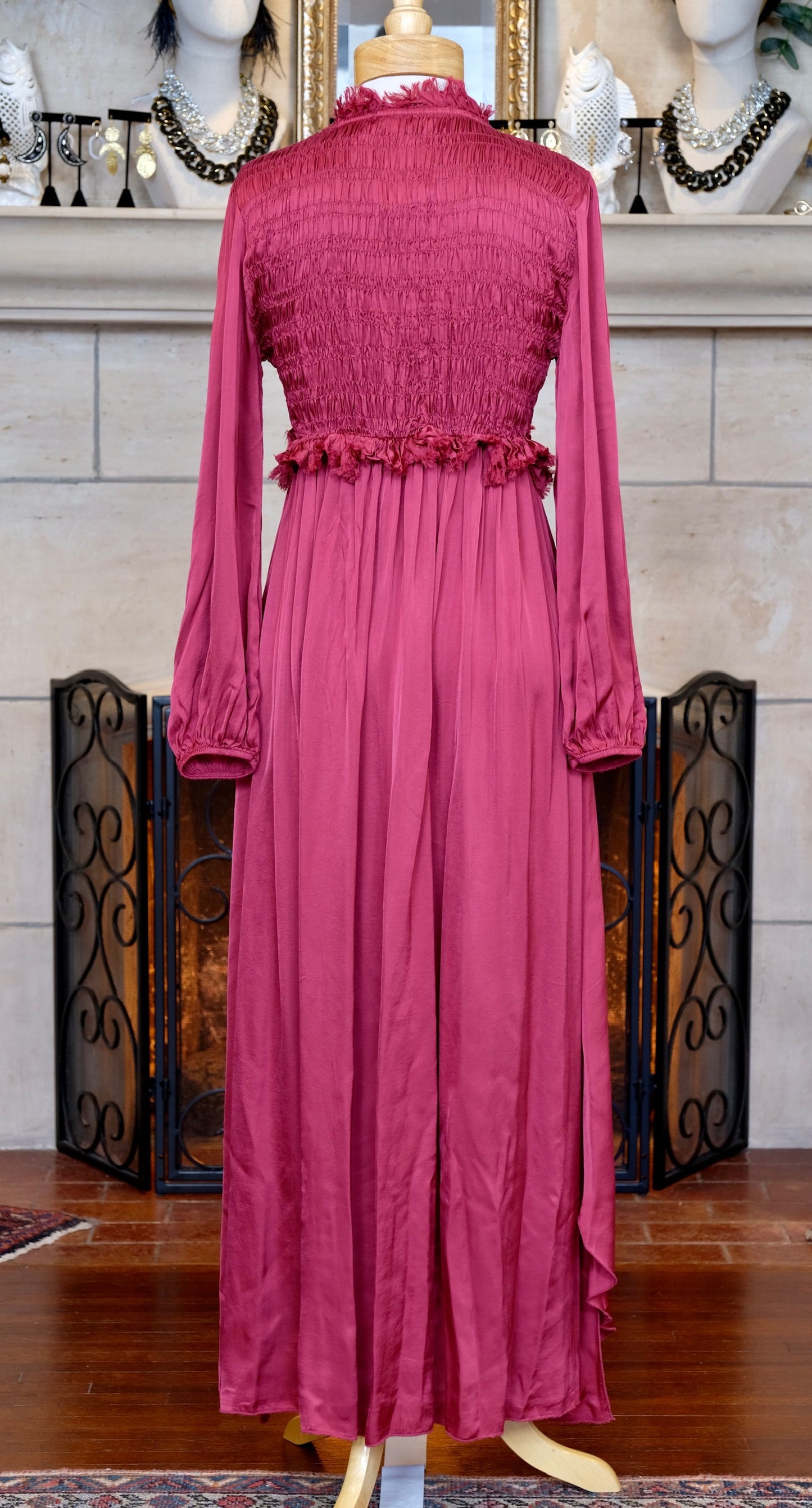 Gigli Dress in French Pomegranate
