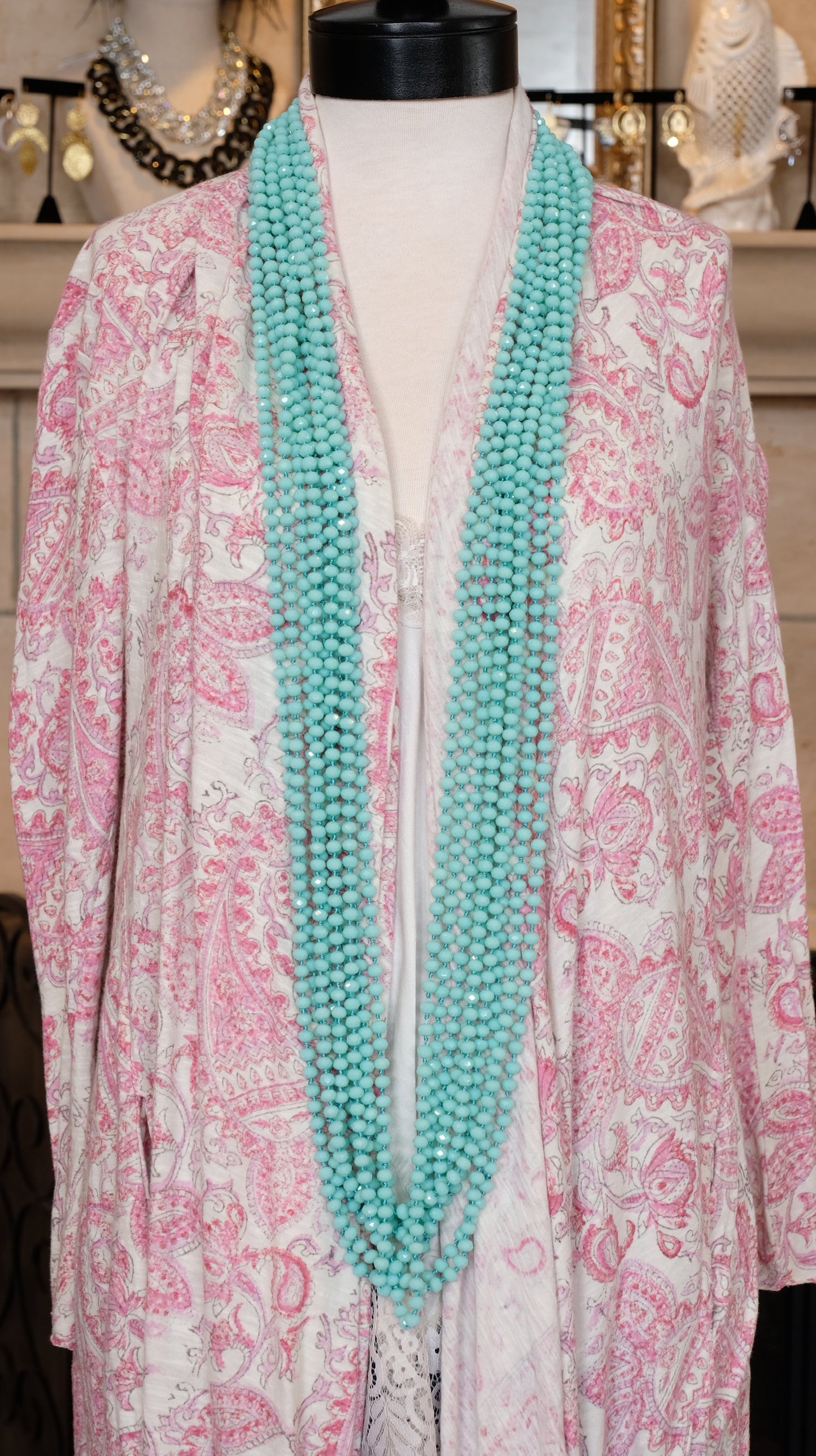 Aqua Mint Crystal Strand