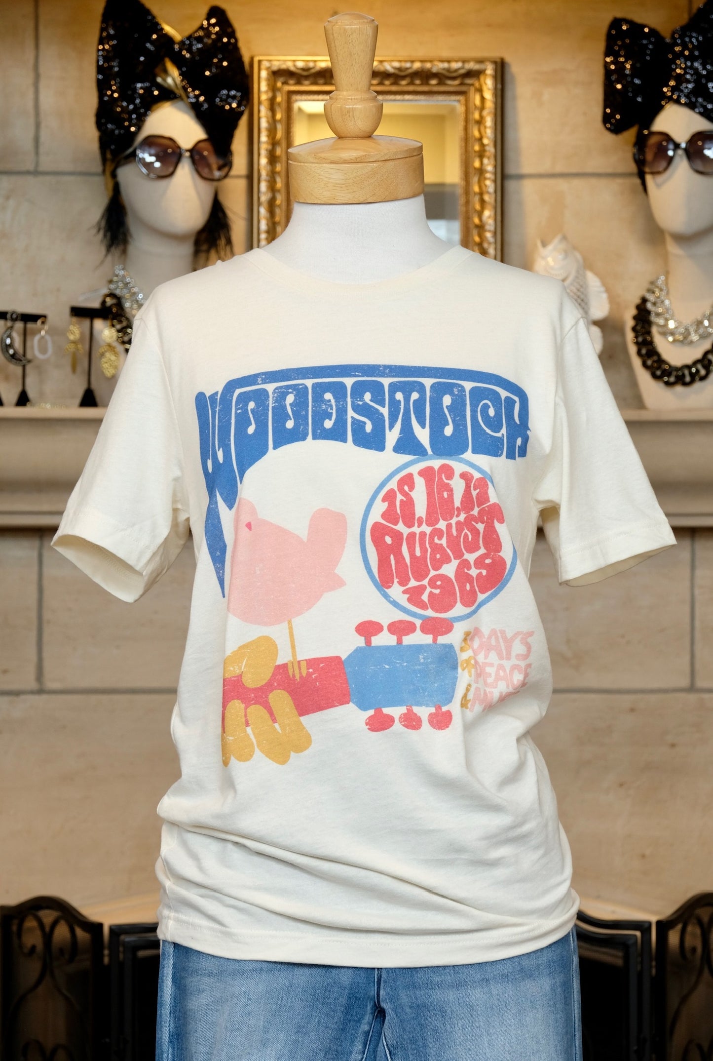 Woodstock in Ivory T- Shirt