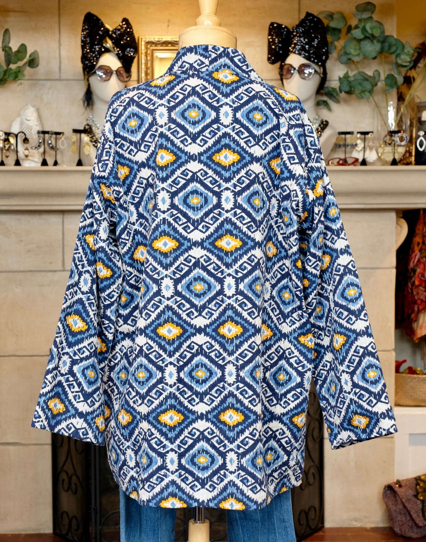 Midnight Moon Yellow Star Reversible Coat