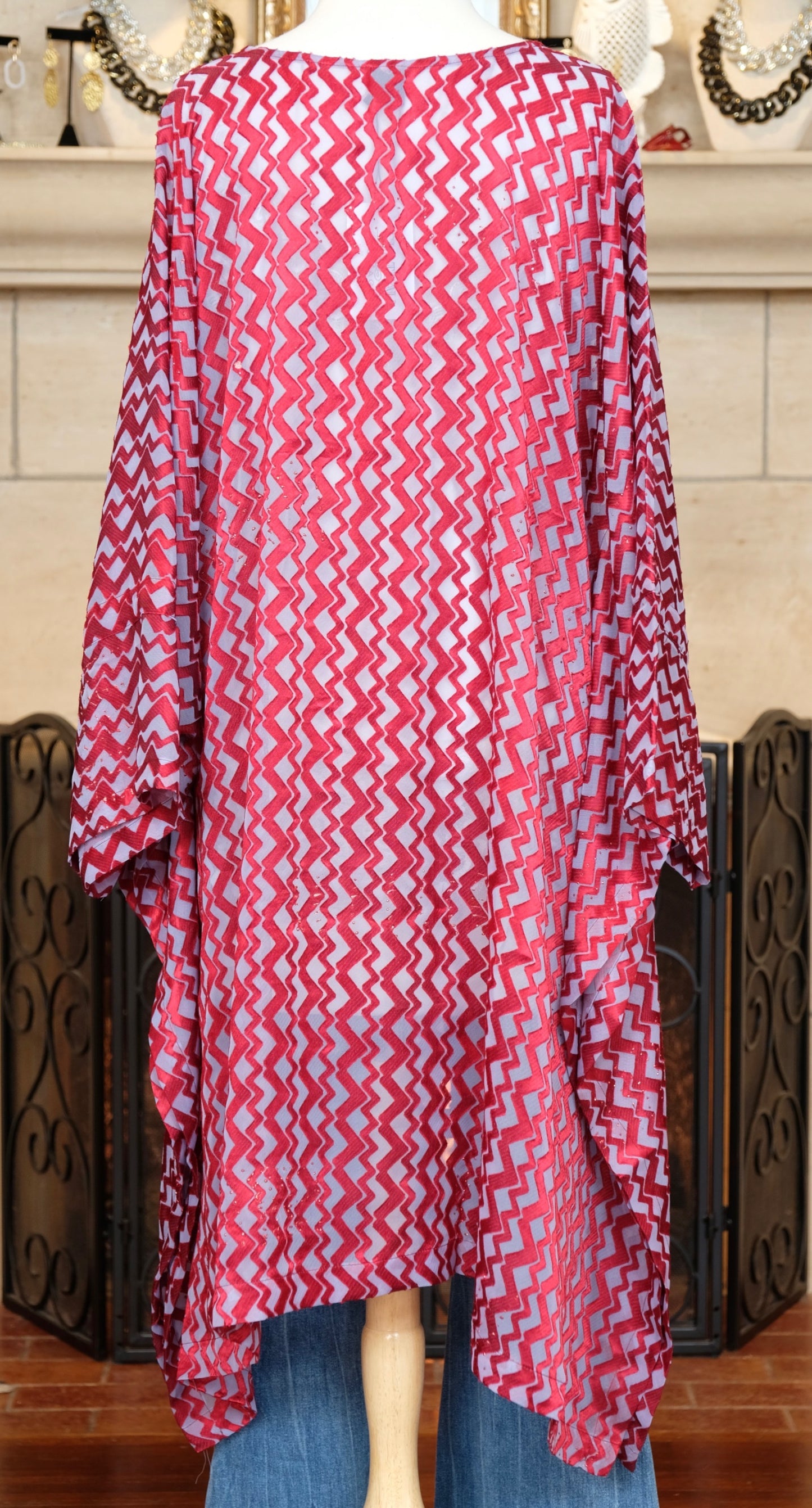 Hypnotic Tunic in Red Deco