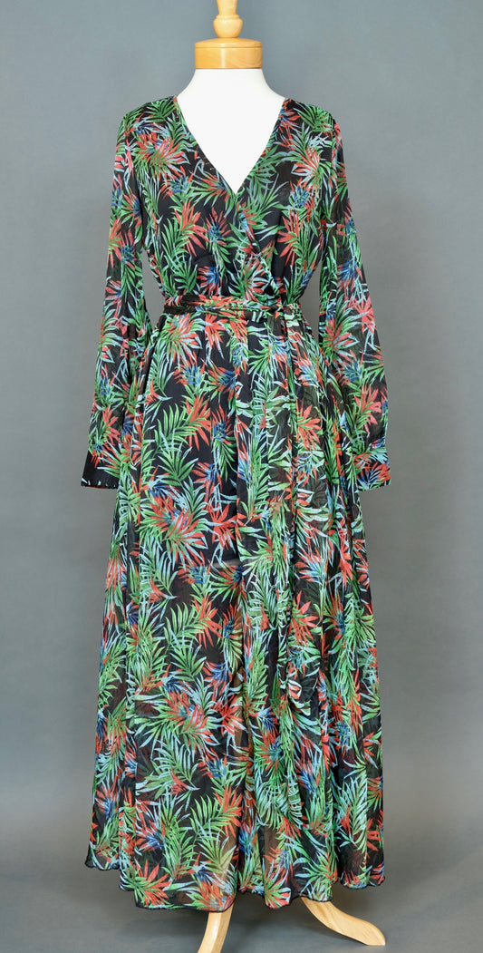 Bianca Dress in Emerald Palm