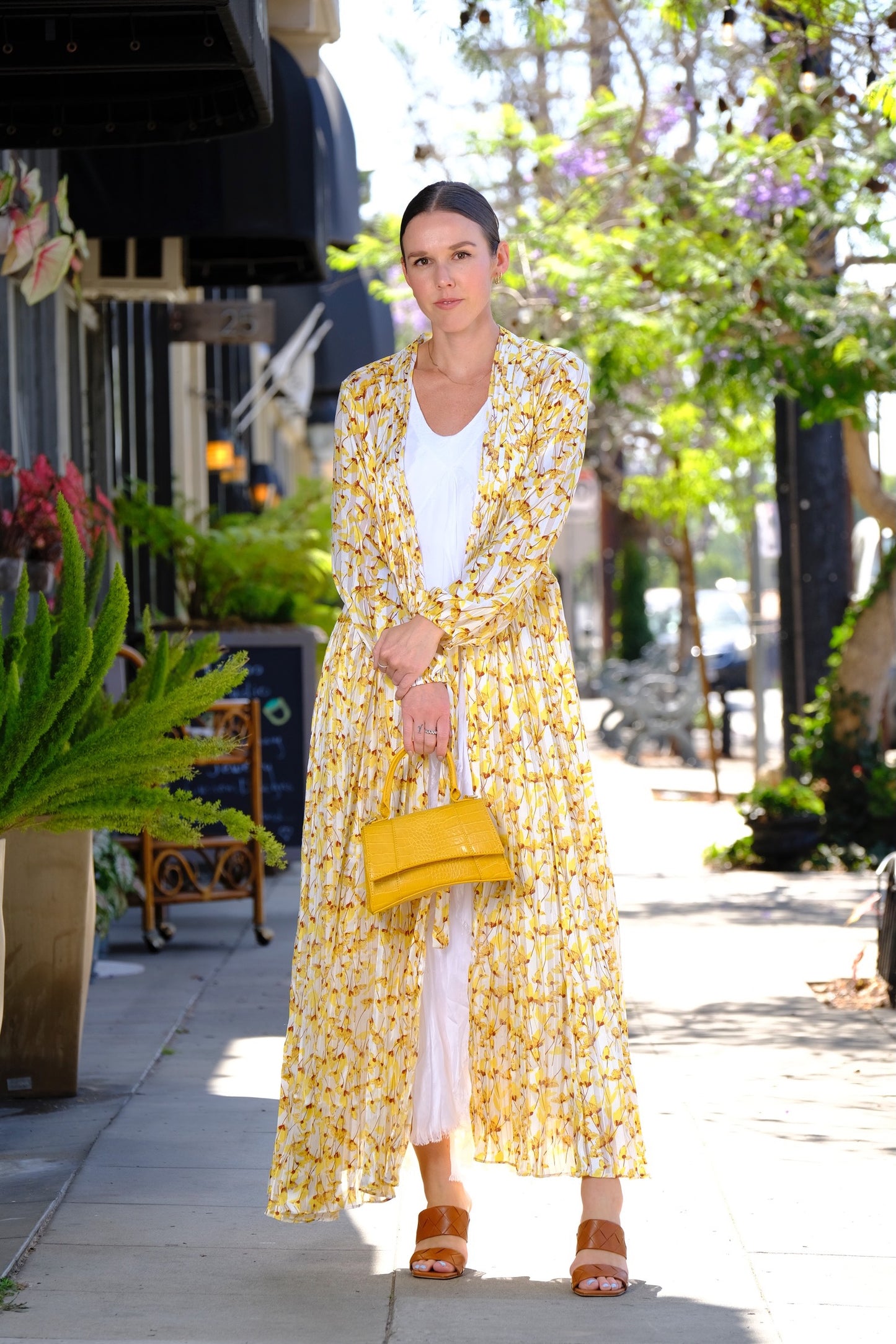 Golden Glow Duster Dress