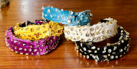 Zelda Headband in Royal Purple Velvet