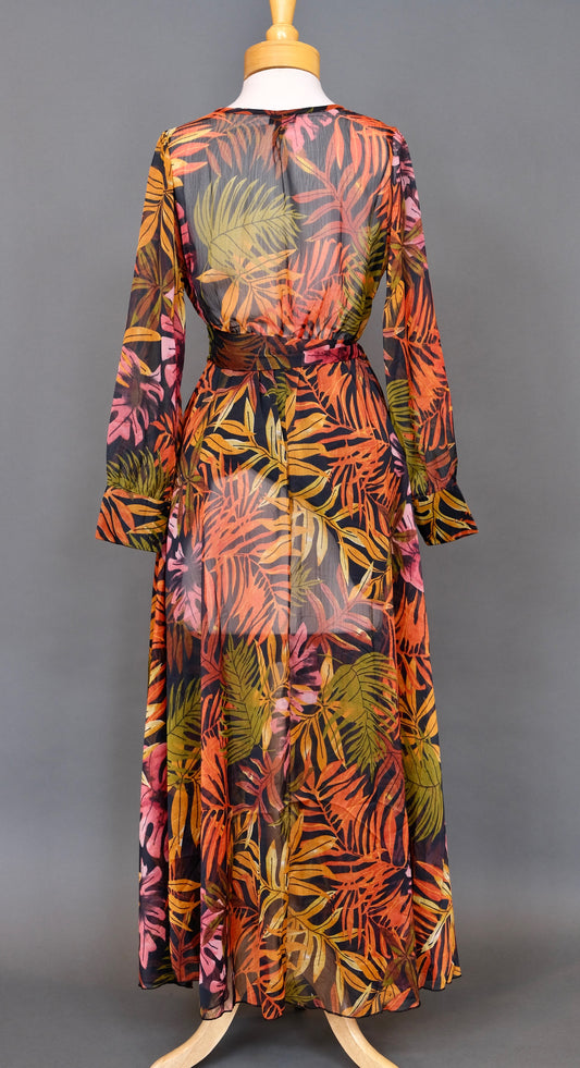 Bianca Dress in Flame Palm