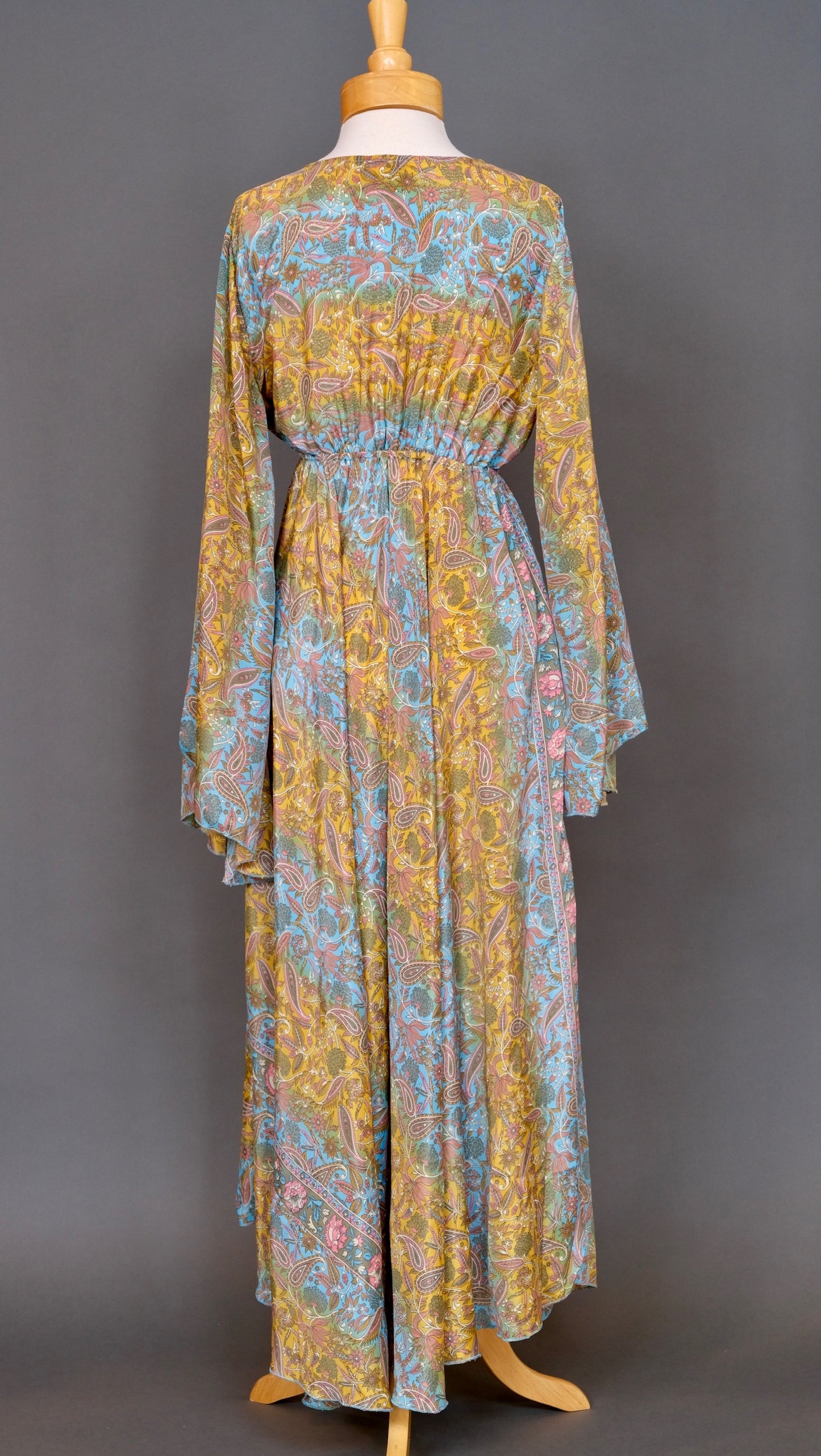 Cloud Dreamer Dress Long in Turquoise & Saffron Ombre