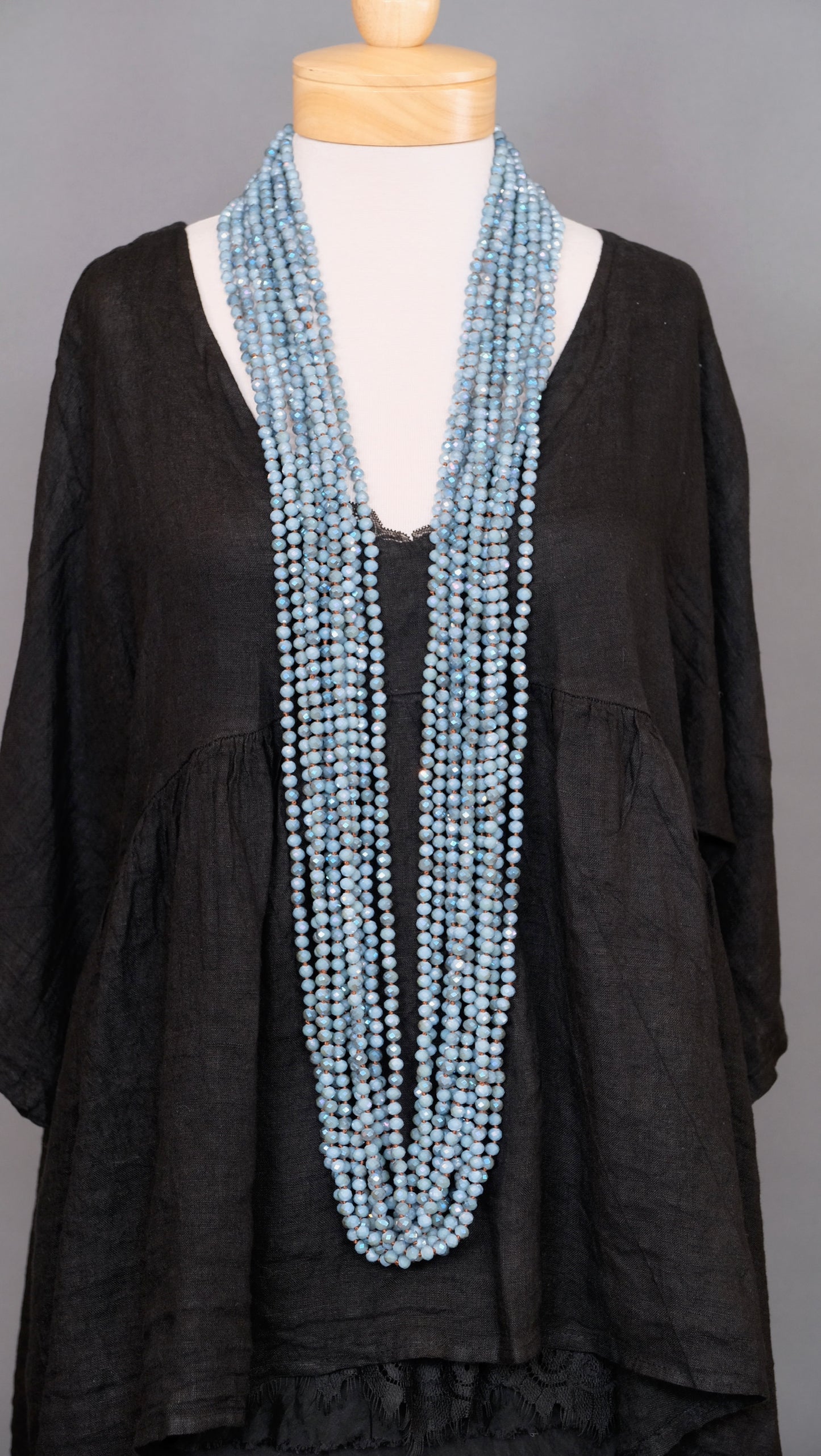 Blue Smoke Crystal Strand