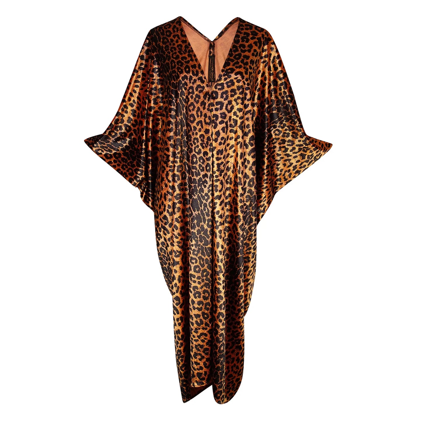 Golden Leopard Velveteen Caftan by Jennafer Grace