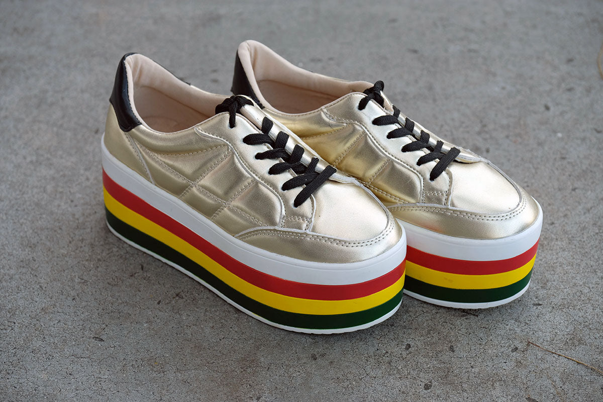Sport Striped Platform Sneaker