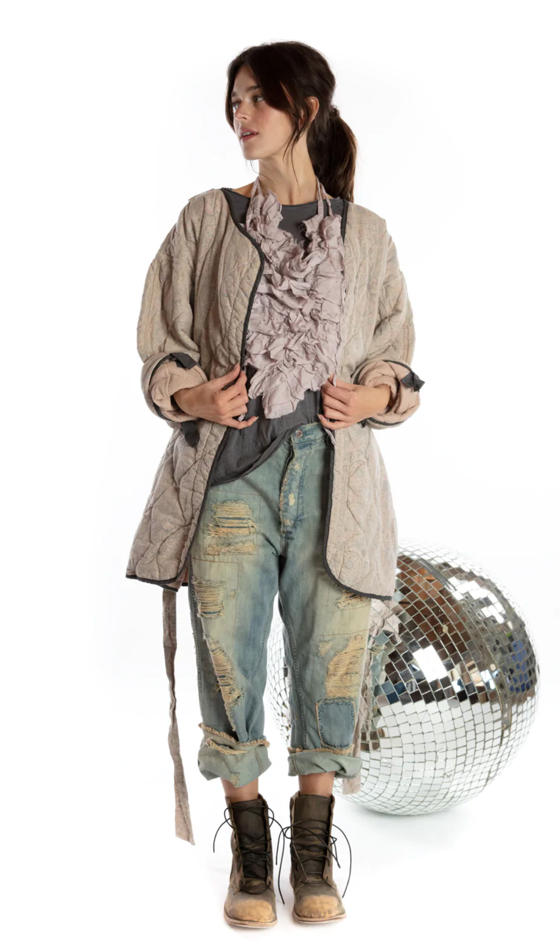 Quilted Aleda Coat by Magnolia Pearl