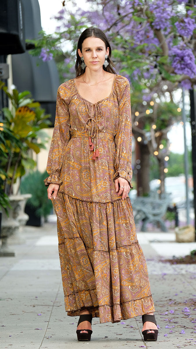 Witchy Woman Dress in Lavender with Amber