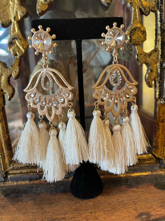 Ivory Tassel Fatima Earring