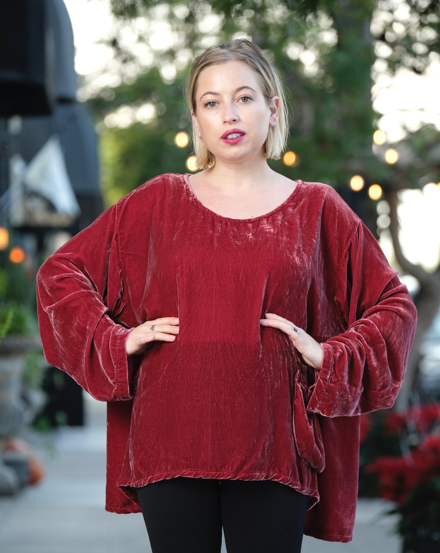 Luxe Velvet Top in Rose