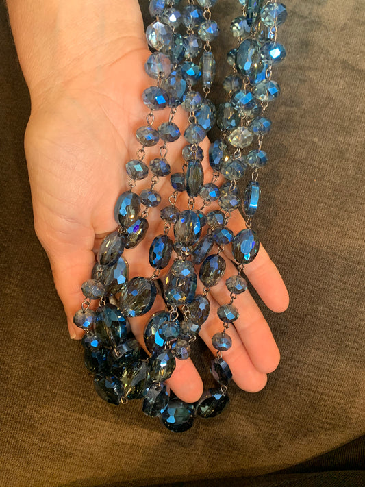 Crystal Ball Necklace in Blue Moon