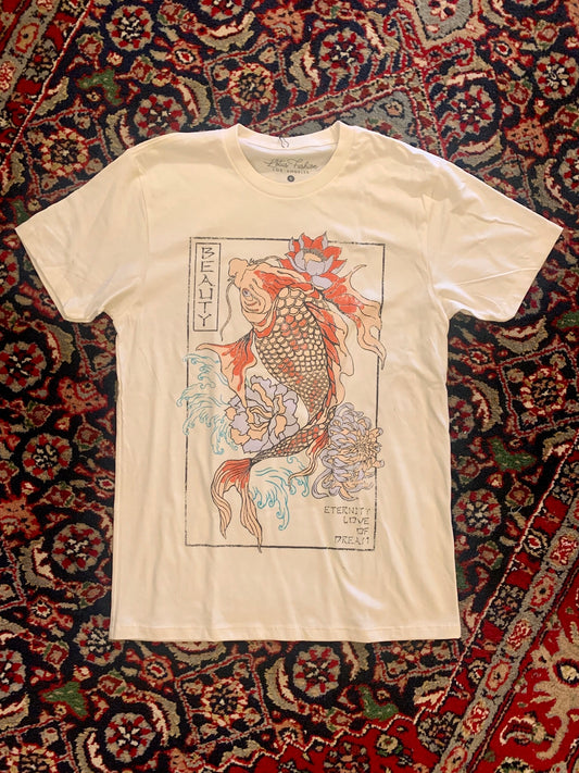 Koi Fish T-shirt in Ivory