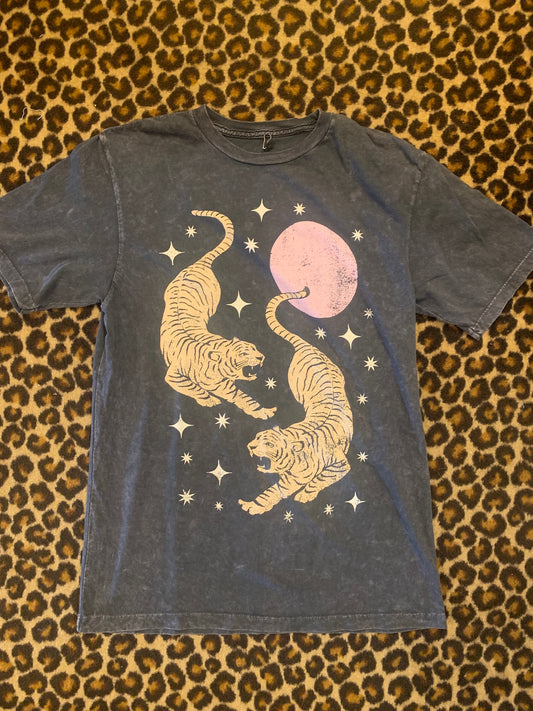 Pink Moon Tigers T Shirt