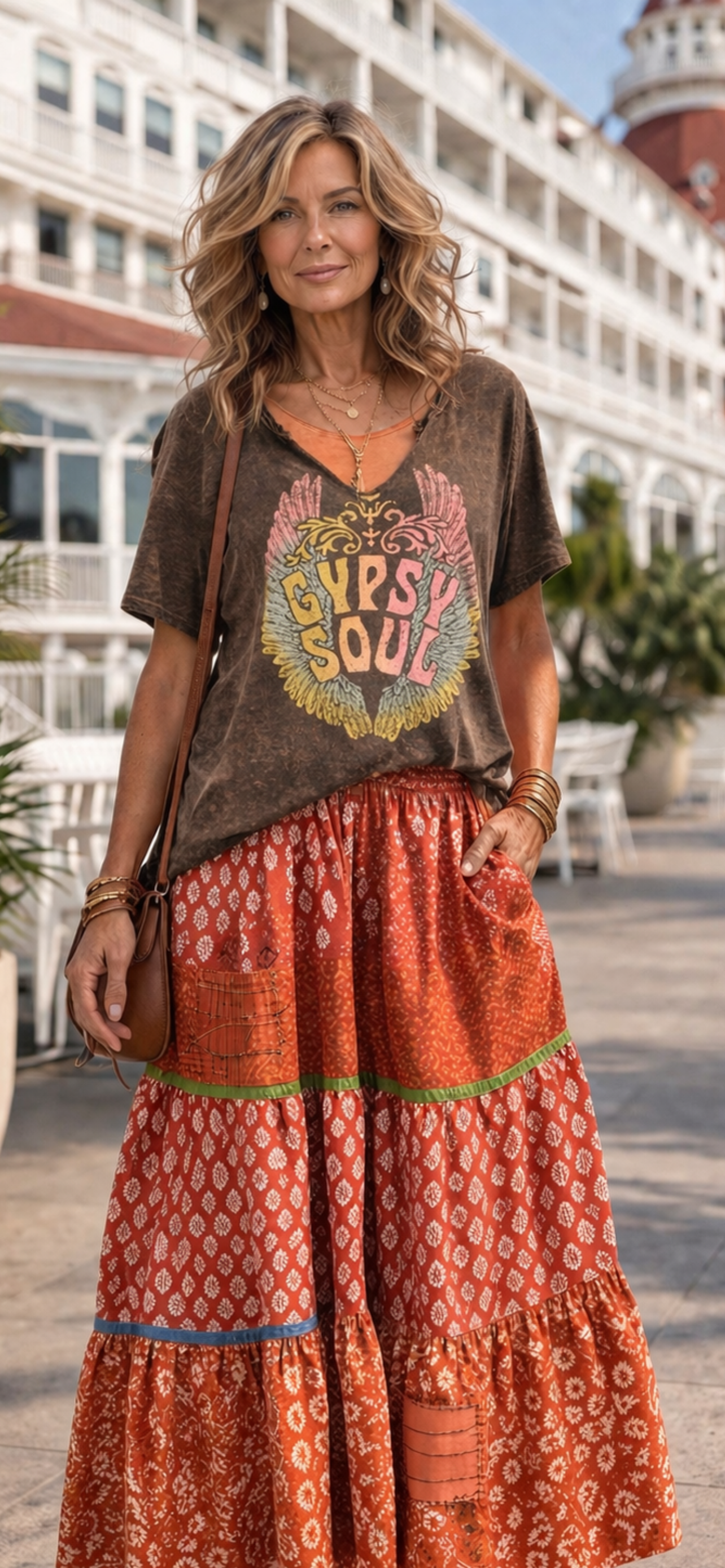 Gypsy Soul T-Shirt Vintage Brown
