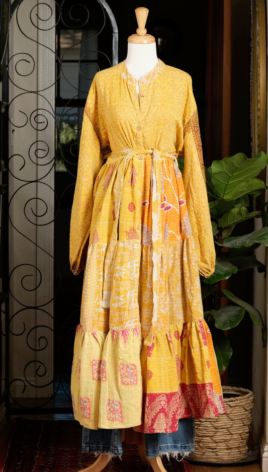 Majestic Duster Dress in Mellow Yellow