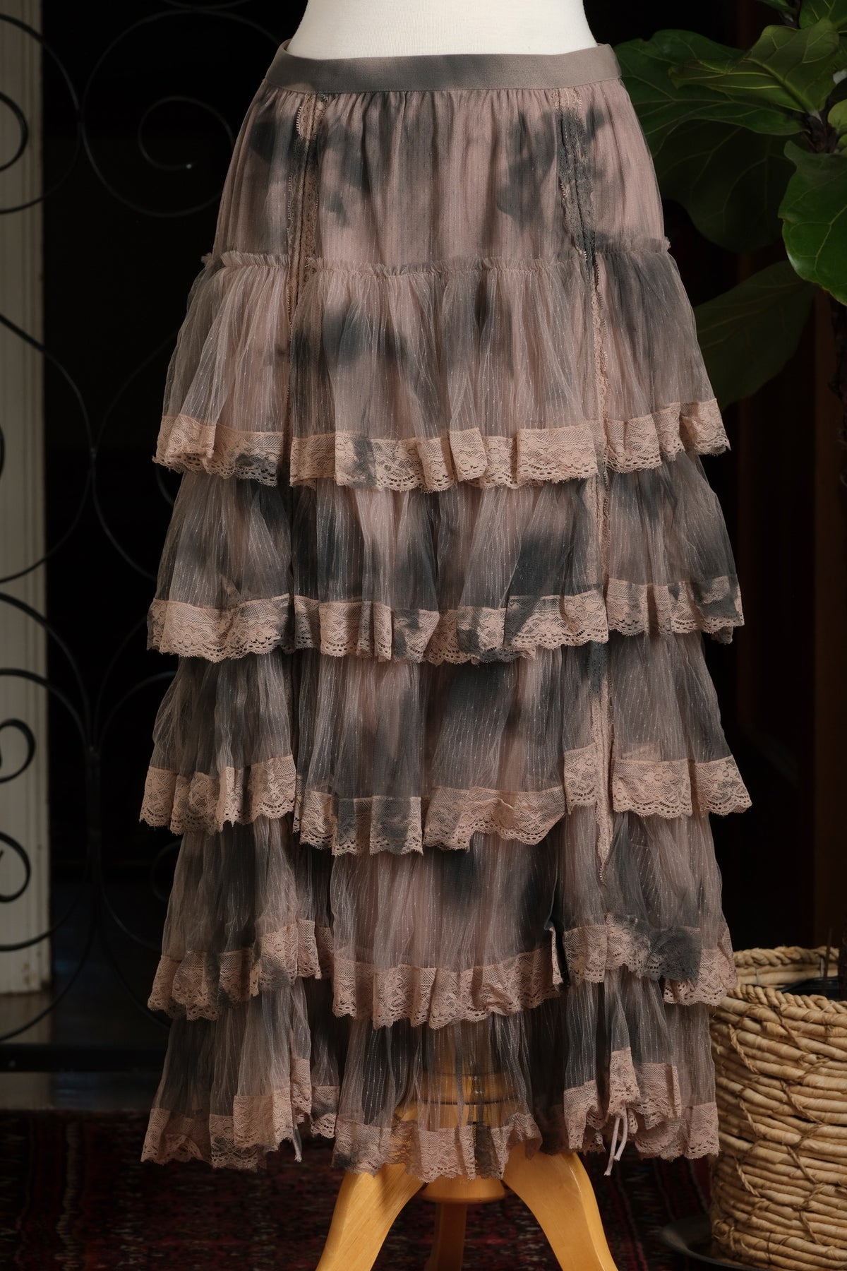 Ruffle Tulle Skirt in Smoke