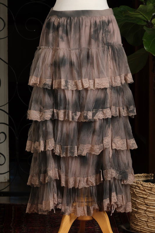 Ruffle Tulle Skirt in Smoke