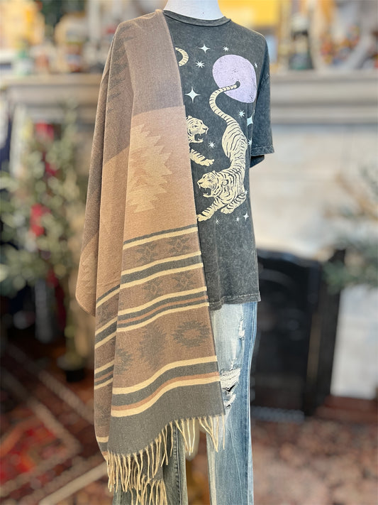 Sedona Shawl in Mauve Grey