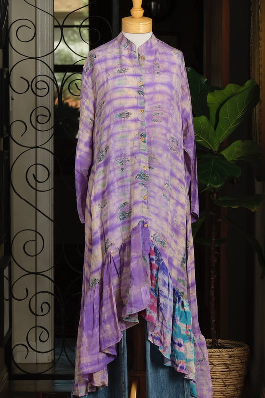 Lotus Duster Dress in Shrinking Violet