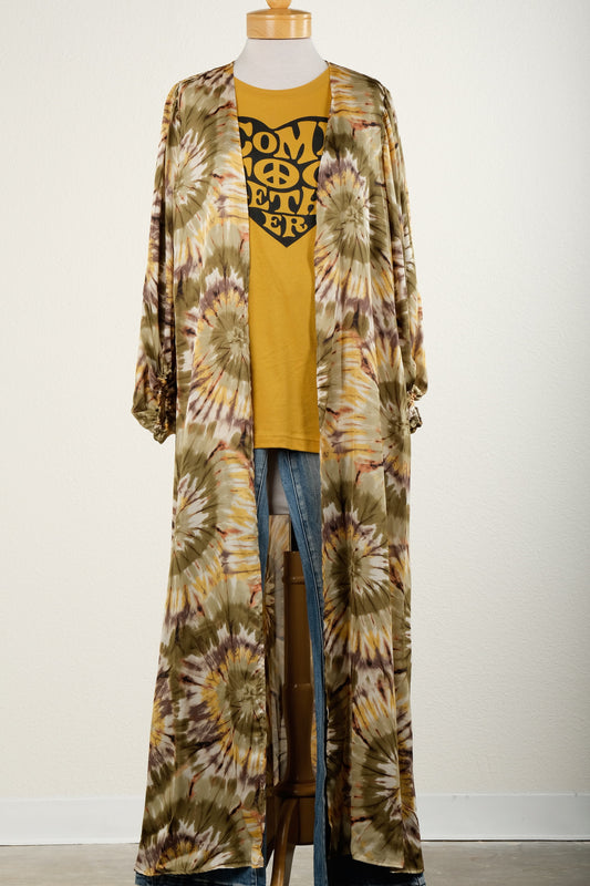 Nova Duster in Sunflower Tie Dye