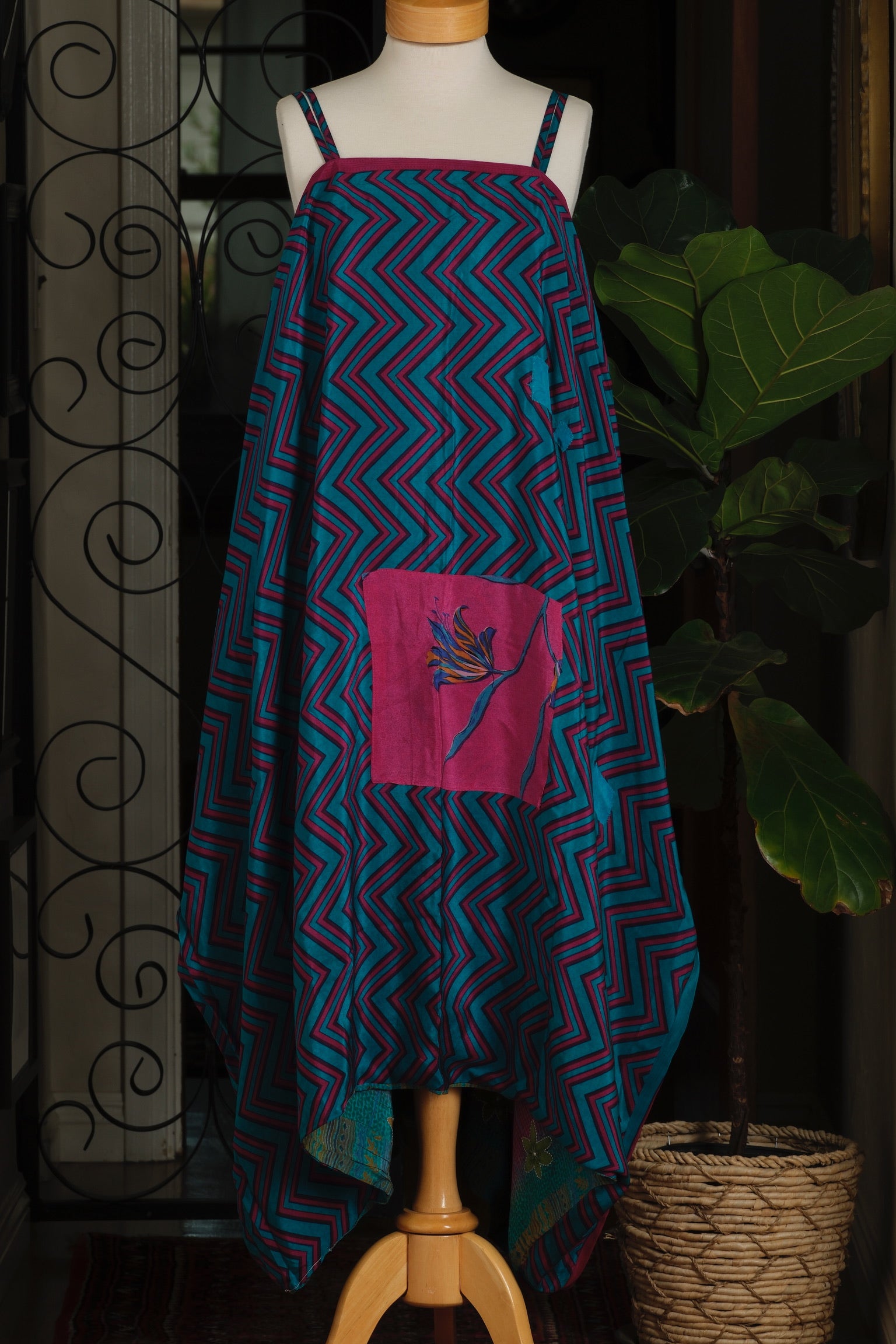 Shine Maxi Dress in Fuchsia Zigzag – Chateau Bel Age Boutique