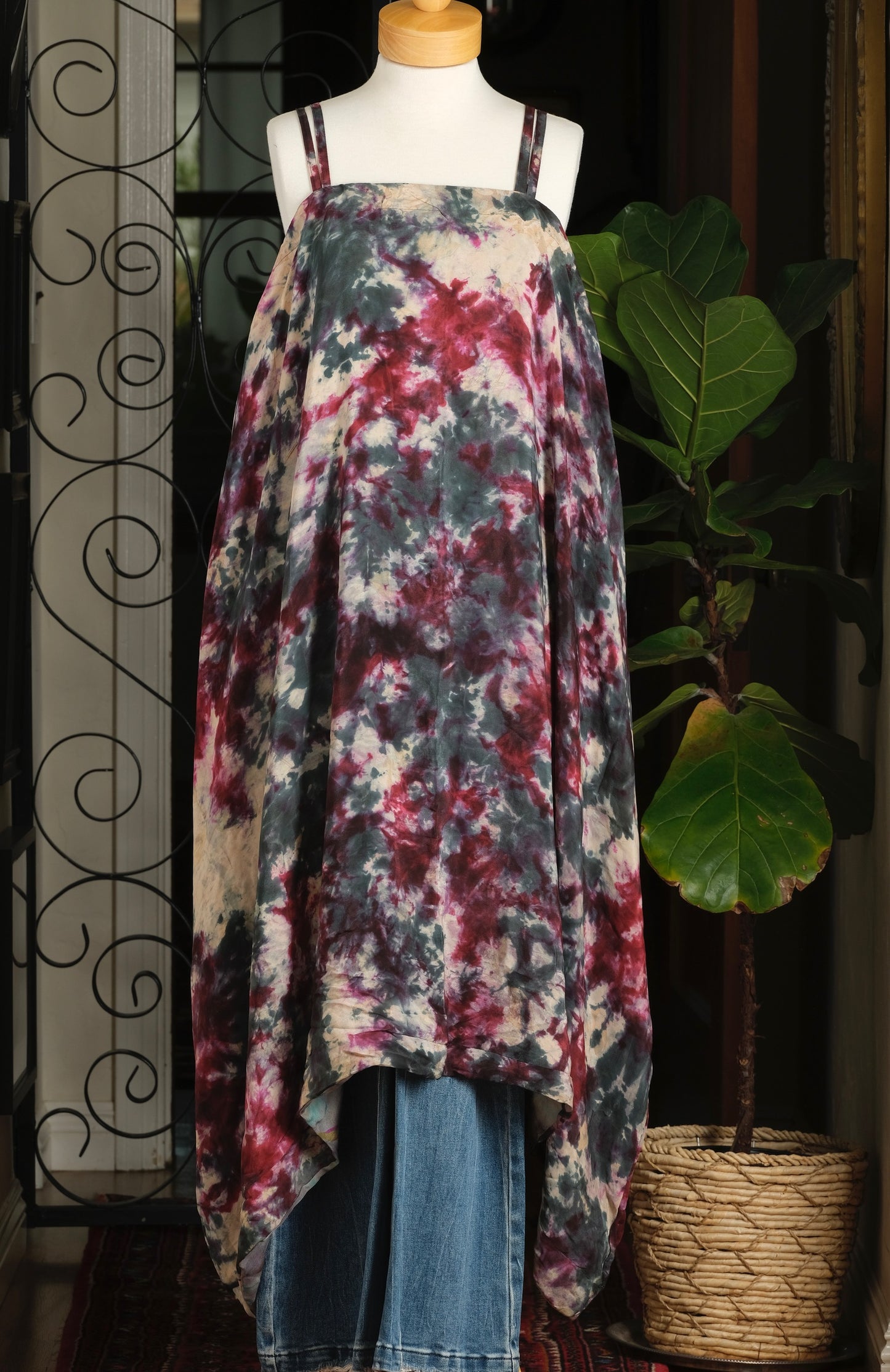 Shine Maxi Dress in Berry Tie Dye