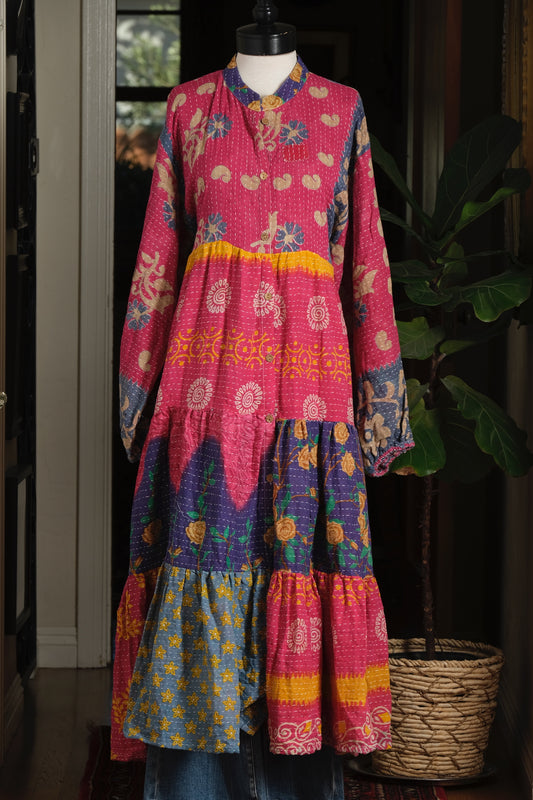 Majestic Duster Dress in Golden Rose