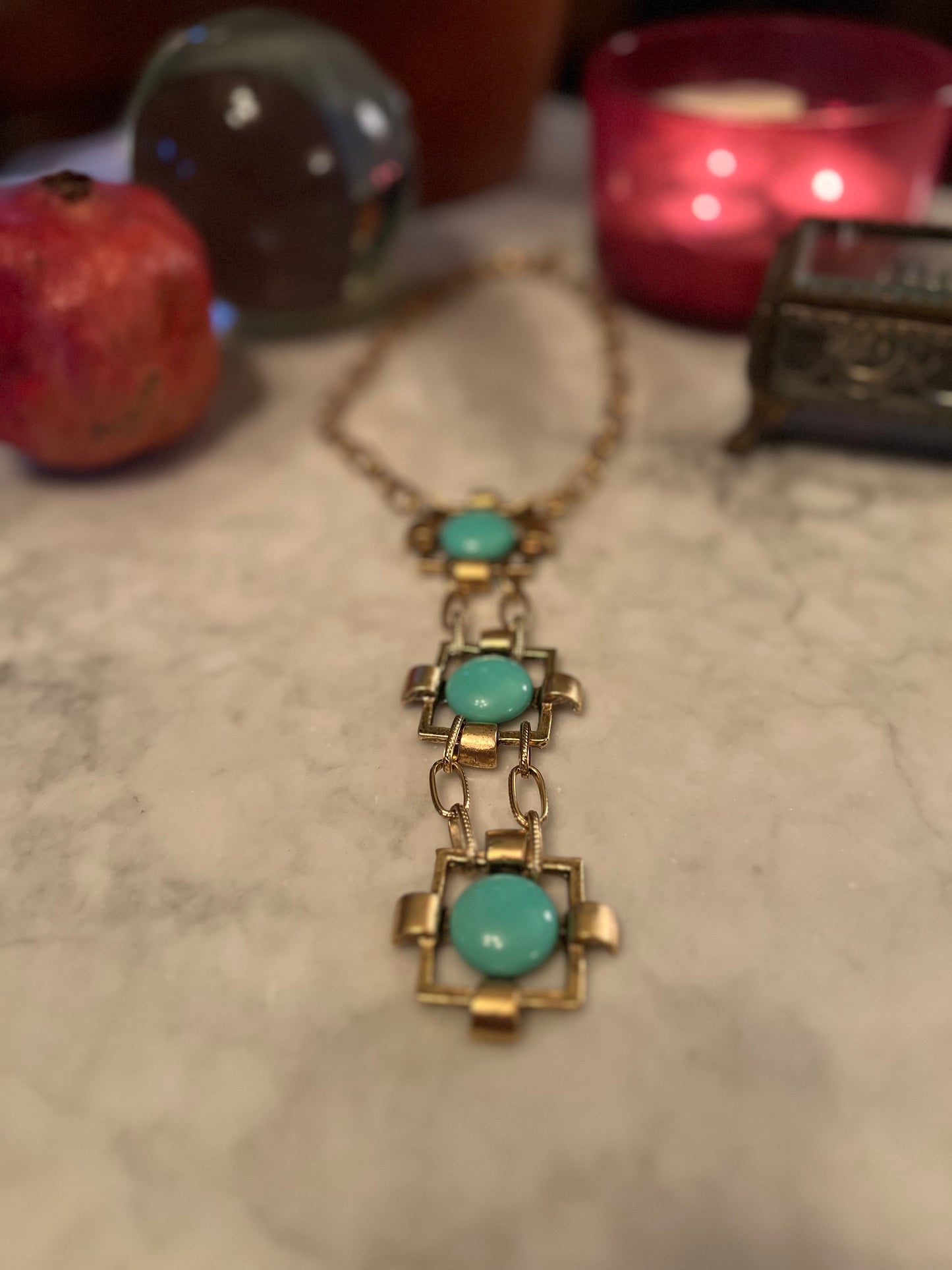 Modernism Necklace in Aqua