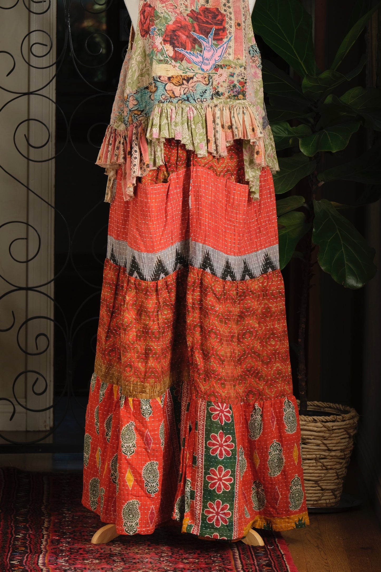 Pocket Pant in Red Holiday