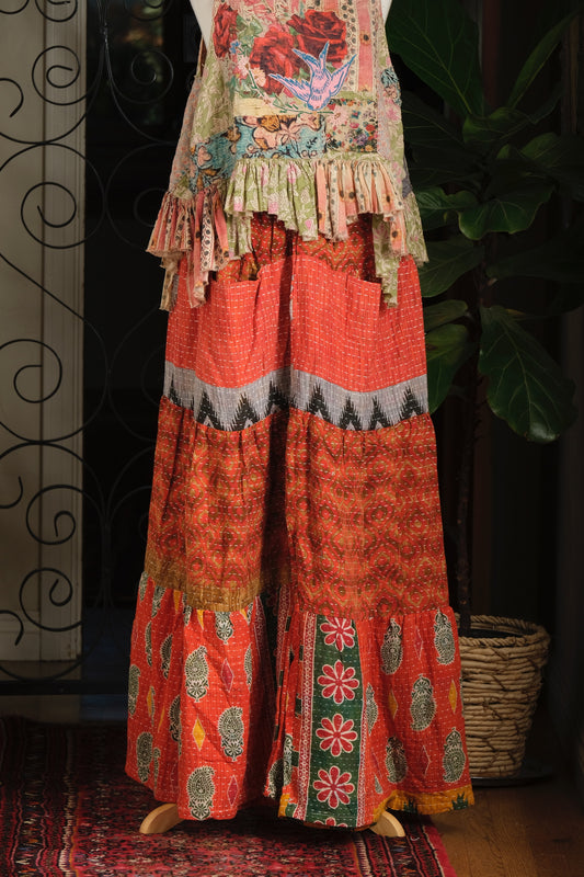 Pocket Pant in Red Holiday