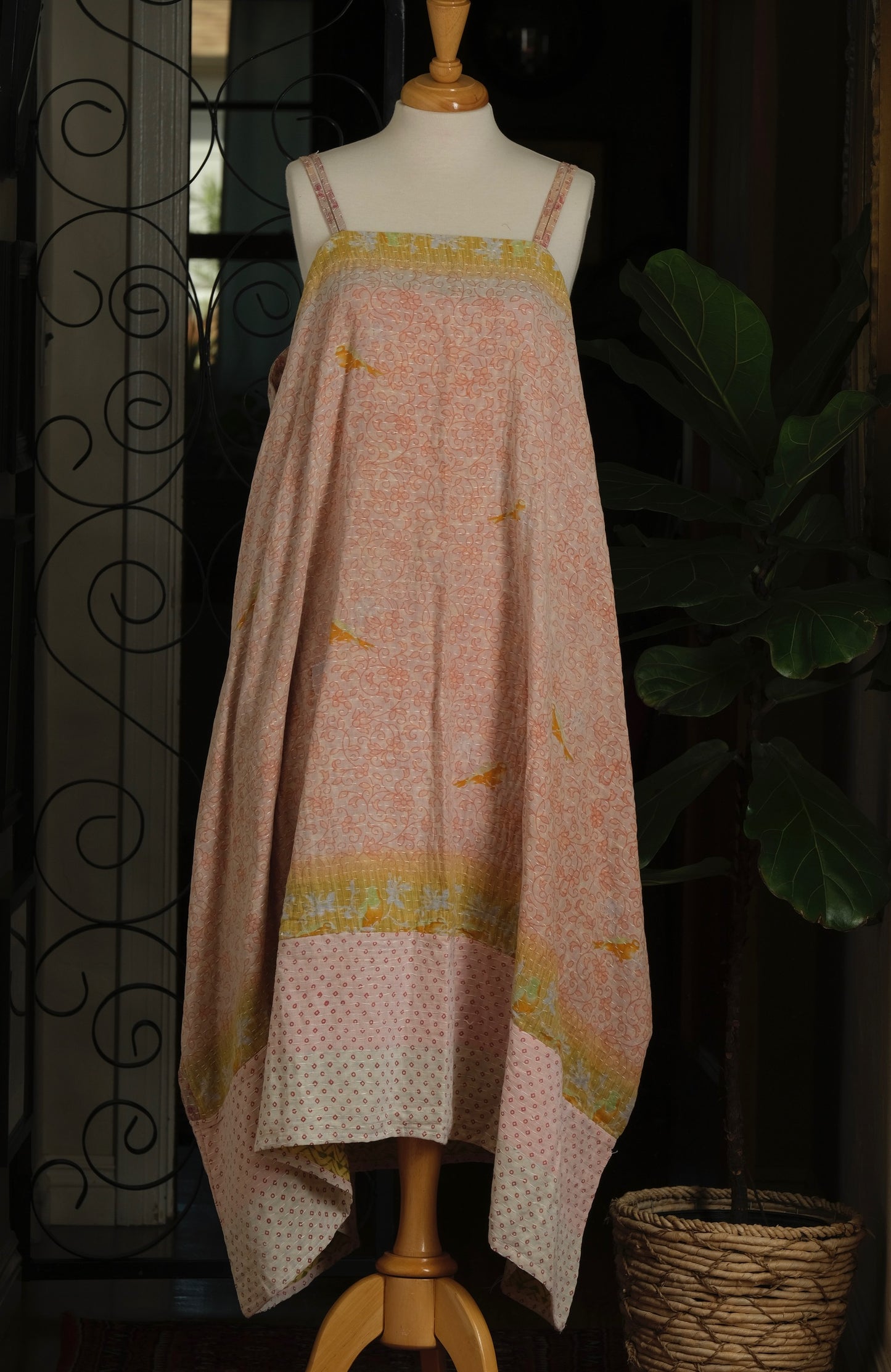 Kantha Maxi Dress in Cotton Candy