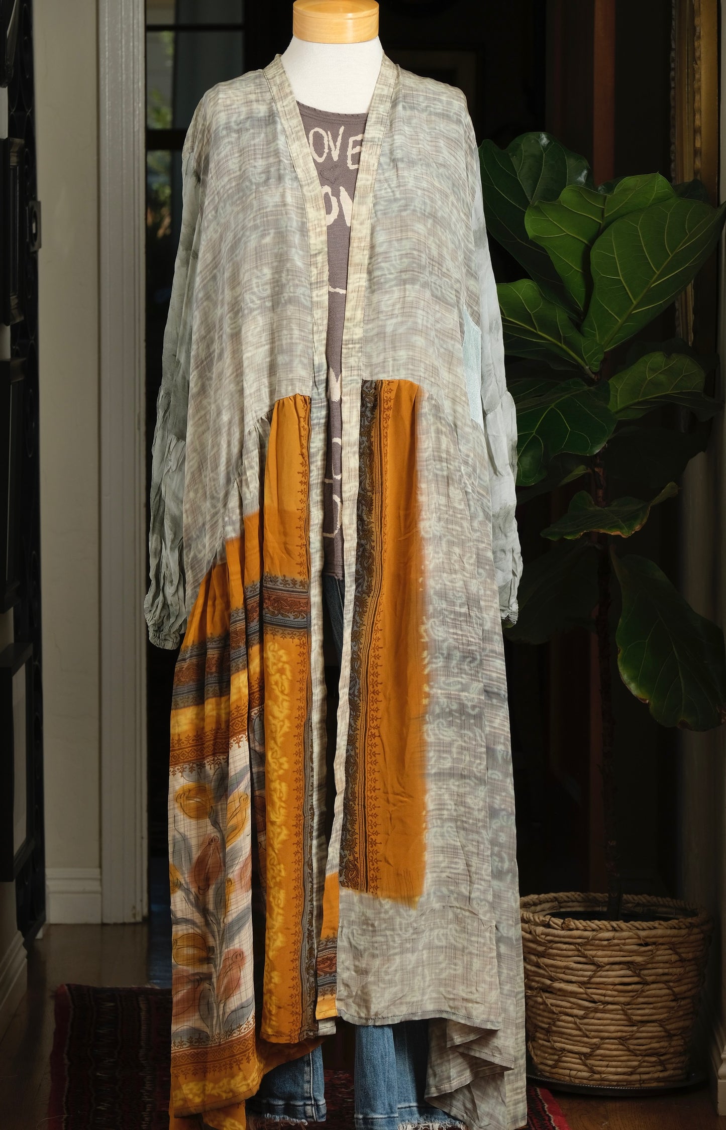 Evermore Duster in Jade Tulips